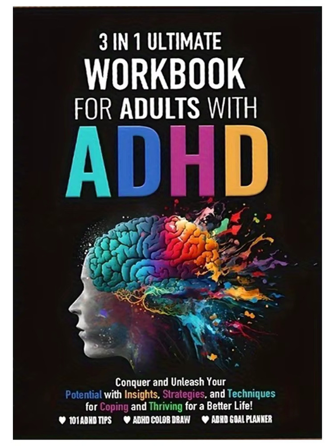 3-in-1-ADHS-Arbeitsbuch von BOHY: Master Focus Zeitmanagement und Angstbewältigung mit 101 Tipps, Techniken und Strategien sowie Notizbuch zum Ausmalen für Erwachsene in Multicolour - Bild 4