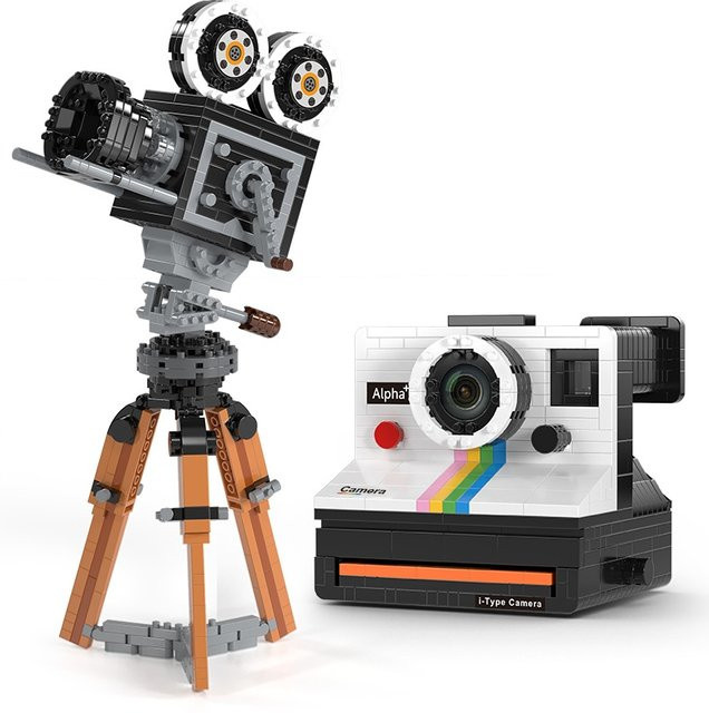 Yiuiuly Mini Baustein Set Vintage Polaroid Retro Kamera aus Kunststoff mit 802 Teilen - Bild 1
