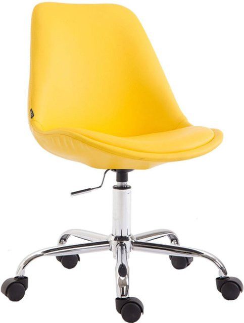 TPFLiving Bürostuhl Toulon aus Kunstleder in Gelb mit Rollen für Home-Office und Erwachsene, B/T/H: 54,0 x 48,0 x 91,0 cm - Bild 1