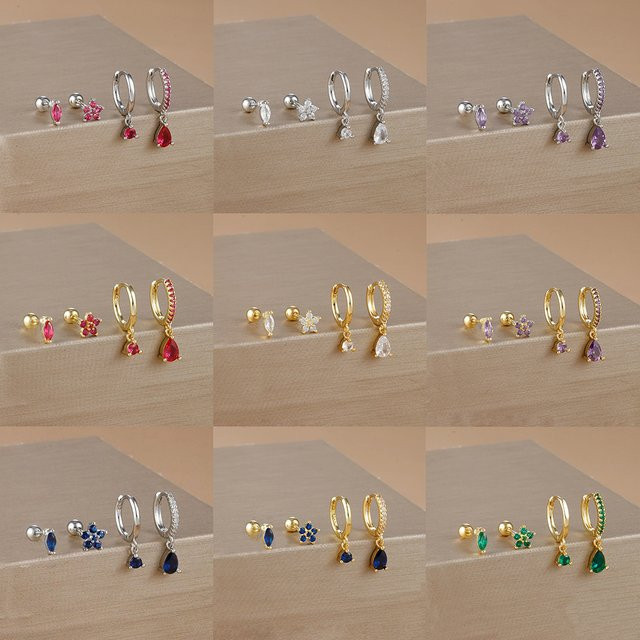 Maodane Schmuck-Set, Ohrringe und Anhänger, Edelstahl, Gold, Damen - Bild 1