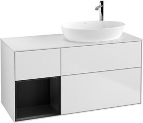 V&B Finion Waschtischunterschrank mit Wandbeleuchtung in Weiß lackiert, Breite: 120 cm, Tiefe: 50,1 cm, Höhe: 50,1 cm - Bild 1
