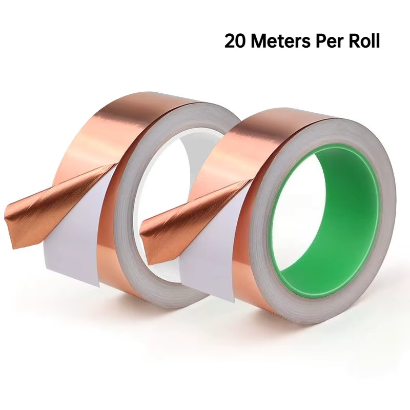 Selbstklebendes doppelseitiges Kupferfolienband in Gold, 20 m Rolle - Bild 3