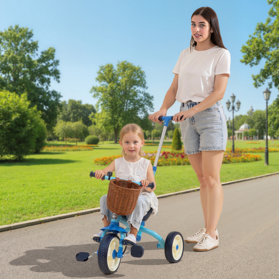 AIYAPLAY 2-in-1 Baby-Dreirad, Entwicklungs-Dreirad, Hellblau, ab 2 Jahren - Bild 2
