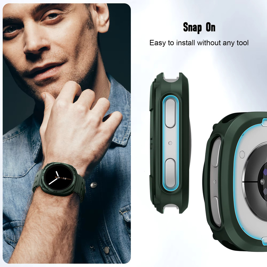 Samsung Uhrenzubehör, Schutzhülle für Galaxy Watch8, PC, Schwarz - Bild 4