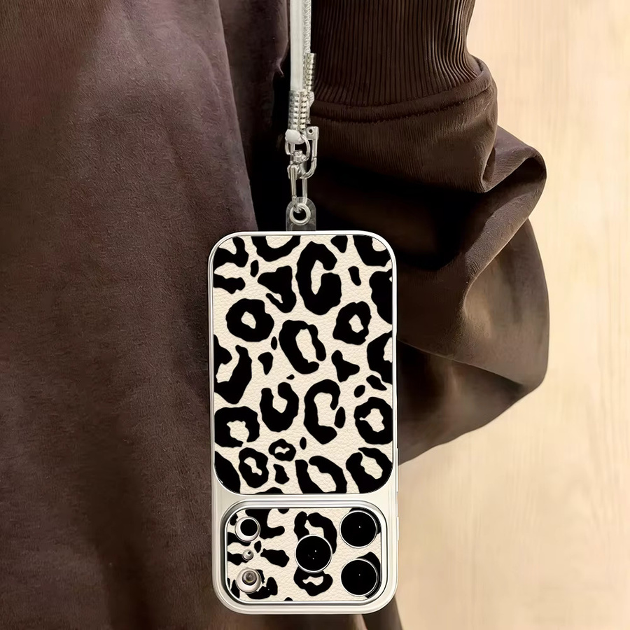 AKABEILA Handyhülle mit Lanyard im Leopardenmuster für iPhone, stoßfeste Silikonhülle in Multicolour - Bild 3
