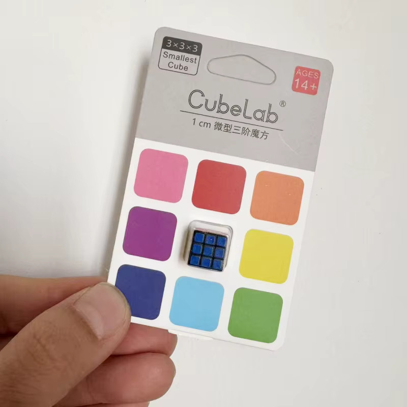 Mini Zauberwürfel 3x3, Puzzle, Blau/Rosa/Schwarz, ab 14 Jahren - Bild 2
