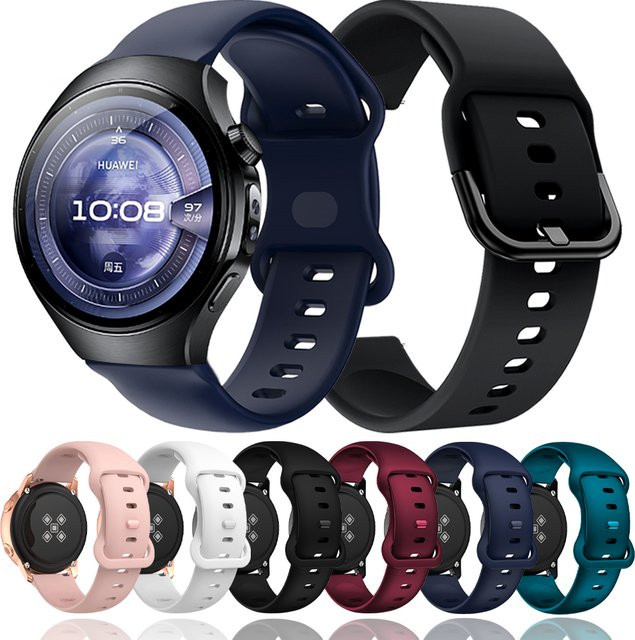 Huawei Uhrenarmband Silikon, Schwarz, 20mm 22mm - Bild 1