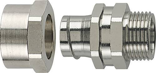 HellermannTyton Schlauchverschraubung SCSB40-SM-PG36-NPB-ML aus Messing, Gerade, Silber, PG36 - Bild 1