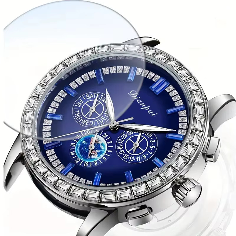 Dianpai Armbanduhr, Automatik, Edelstahl, Herren, Blau - Bild 2