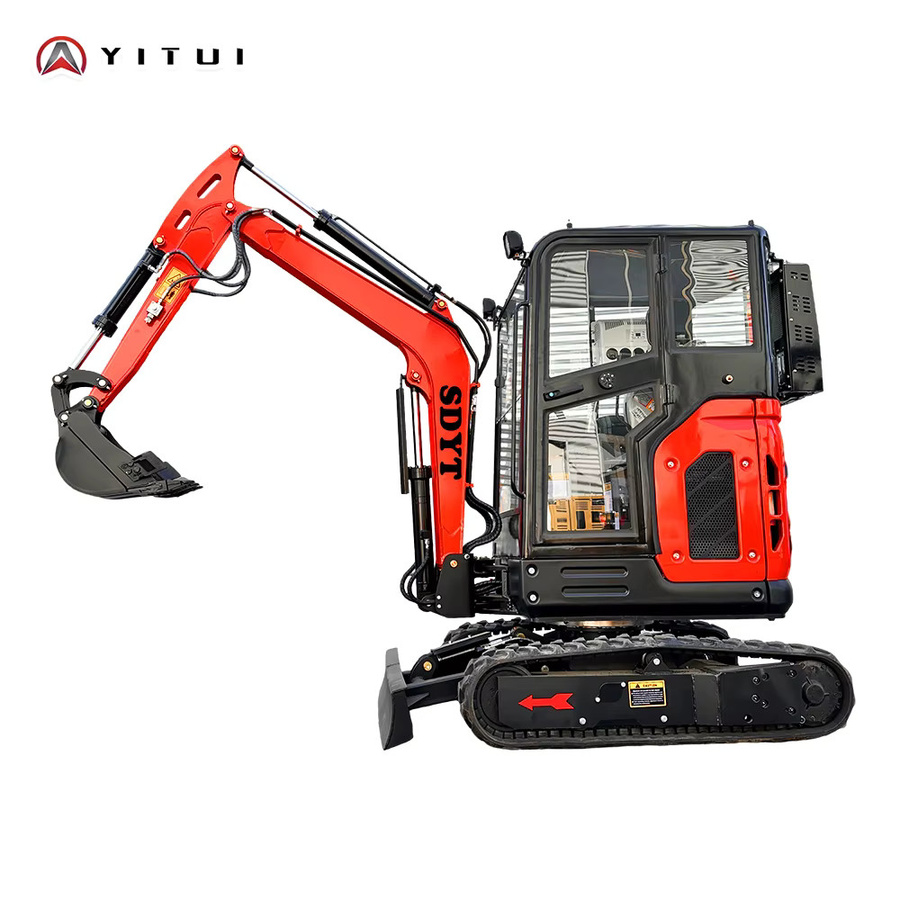 YITUI Mini-Bagger 6,5 Tonnen Kompaktbagger mit Schaufelaufsatz in Orange - Bild 4