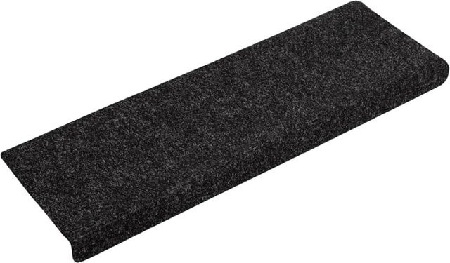 vidaXL Treppenmatten aus Nadelvlies, 15 Stück, Schwarz, B/T/H: 65 x 21 x 4 cm - Bild 1