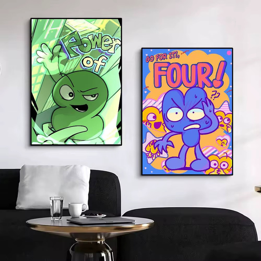 Wandposter BFDI Battle For Dream Island Cartoon Motiv als selbstklebender wasserfester Papier Aufkleber zur Wanddekoration - Bild 3