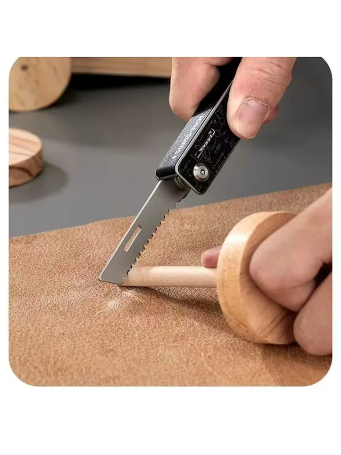 SWISS TECH 9-in-1 Mini-Multitool-Messer in Blau und Silber mit Klappschere, Schraubendreher und Säge als tragbares Outdoor-EDC-Werkzeug - Bild 5