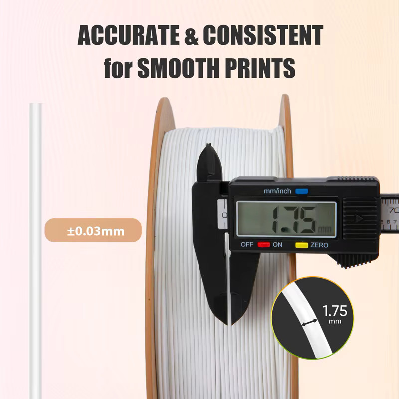 ERYONE PETG Filament Matt 1,75mm für FDM 3D-Drucker, 1kg Spule in Grau und Weiß - Bild 3