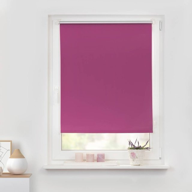 LICHTBLICK Thermo Klemmrollo Verdunklung Fuchsia B/H: 75 x 150 cm - Bild 1