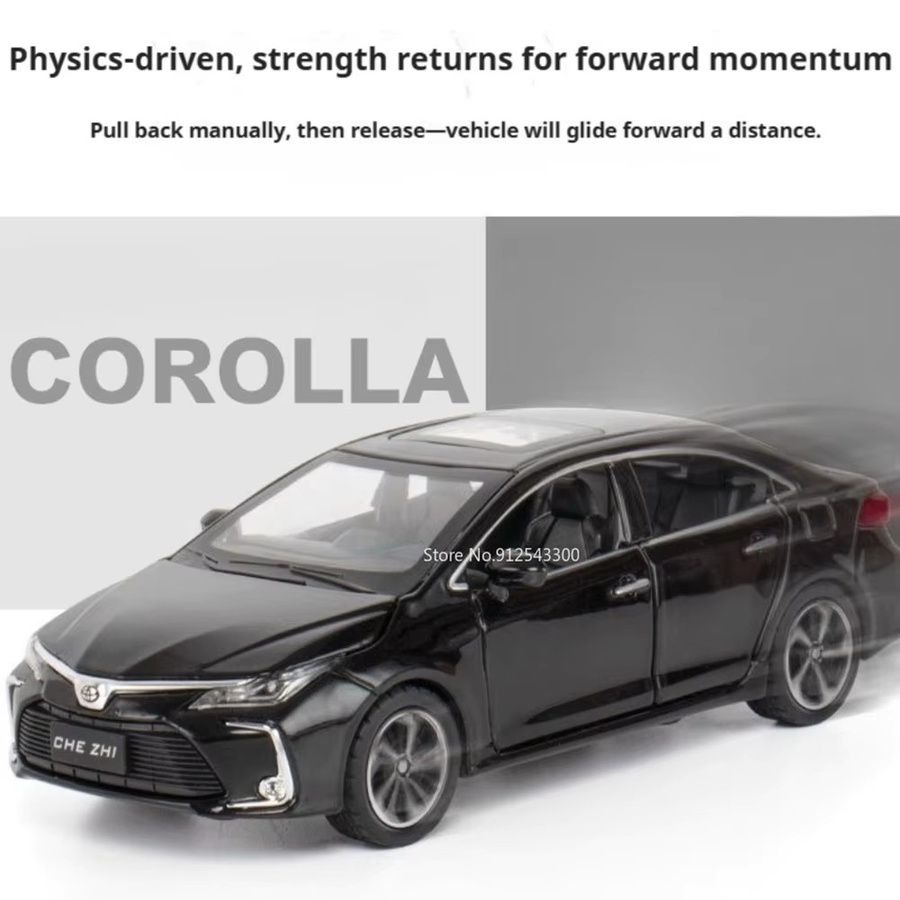 RMZ city Corolla Crown Automodell, 1:32 Maßstab, mit Licht und Sound, Rückziehfunktion - Bild 4