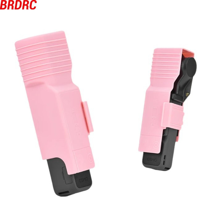 BRDRC Displayschutzabdeckung und Objektivdeckel für DJI Osmo Pocket 4 Kamera-Zubehör in Pink, Hartschale mit weichem Futter - Bild 1