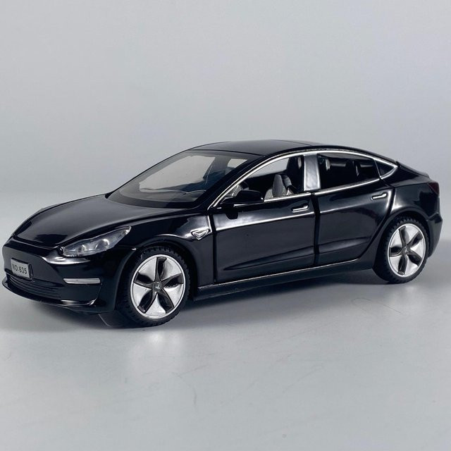 Linyi toy car Modell 3 Neue Energie Elektrofahrzeug, Modellauto, 1:32, Metall, mit Licht und Sound, ab 14 Jahre - Bild 1