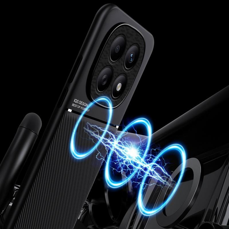 Xiaomi Redmi Note 15 Pro+ Handyhülle aus weichem Leder mit magnetischem Halter in Schwarz - Bild 3