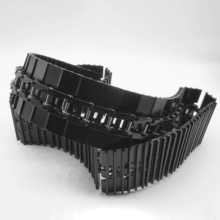 CUT Raupenketten mit drei Rippen, Zinklegierung, für 1/12 1/14 Hydraulikbagger oder DIY-Modellteile - Bild 1