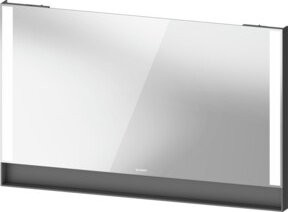 Duravit Lichtspiegel Qatego Badspiegel in Graphit matt, B/H/T: 120 x 75 x 6,5 cm, 32 W LED, dimmbar mit Touch-Sensorschalter und warmweißem Licht, IP44 - Bild 1