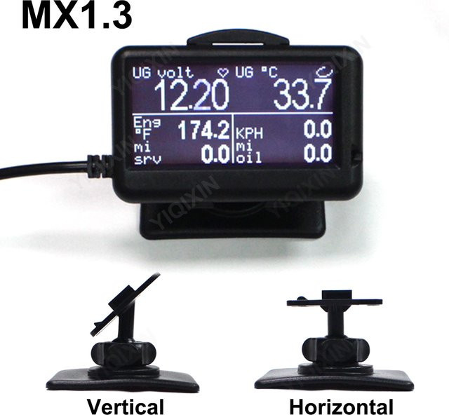 YIQIXIN MX1.3 UltraGauge OBD2 Auto-Scanner in Schwarz zur Übertragungstemperatur-Messung und Fehlercode-Auslesung - Bild 1