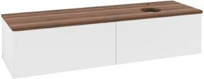 V&B Waschtischunterschrank Antao ohne Frontstruktur, weiß lackiert, Wandmontage, Breite: 160 cm, Tiefe: 50 cm - Bild 1