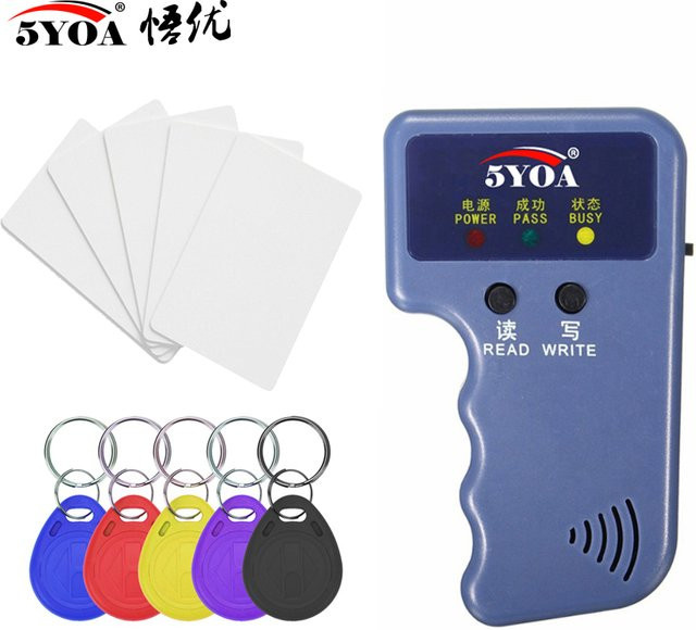 5YOA 125-kHz-RFID-Duplikator in Blau zum Kopieren, Programmieren und Lesen von Ausweisen und Schlüsseln - Bild 1