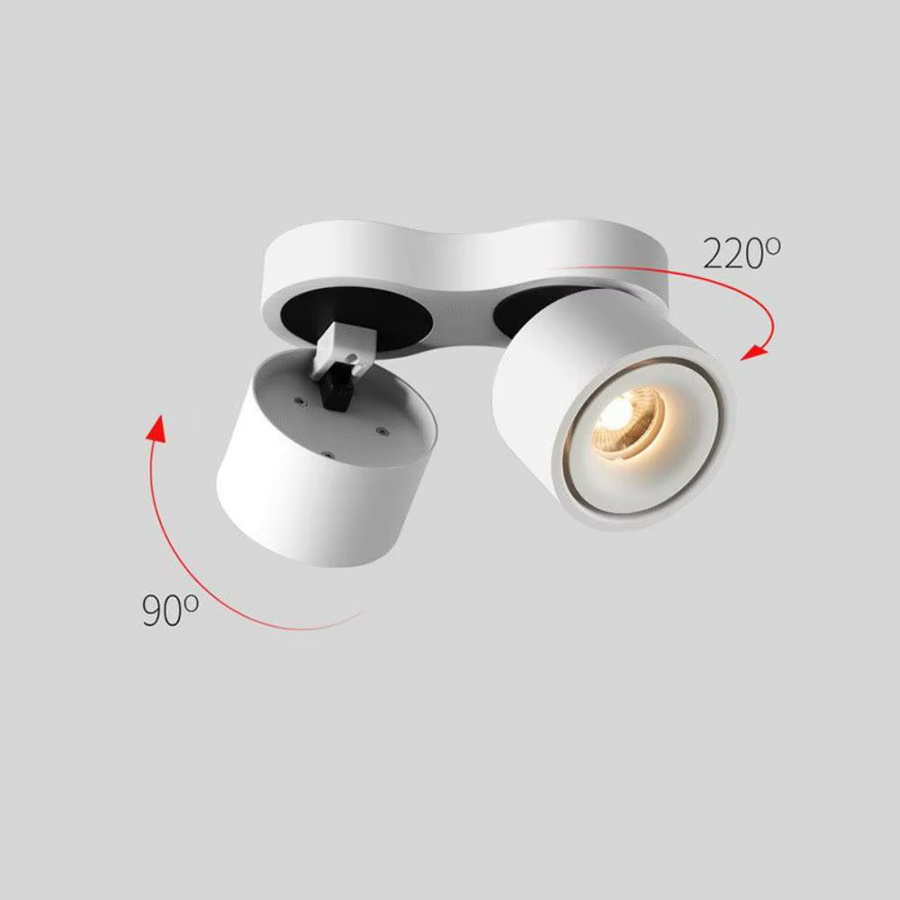 LINBIRD LED Deckenlampe mit Doppelkopf im minimalistischen Design aus Aluminium für Wohnzimmer und Schlafzimmer - Bild 3