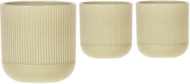 Keramik-Übertopf Flare Green für Tischdekoration, Durchmesser: 9 cm - Bild 1