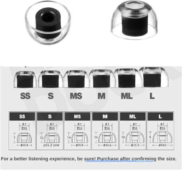 AZLA Xelastec II Crystal II Ohradapter in Transparent für AirPods Pro und In-Ear Kopfhörer, 2 Stück - Bild 1