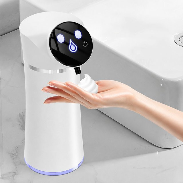 BIFAN Automatischer Seifenspender mit Sensor für Schaum und Flüssigseife in Schwarz oder Weiß - Bild 1