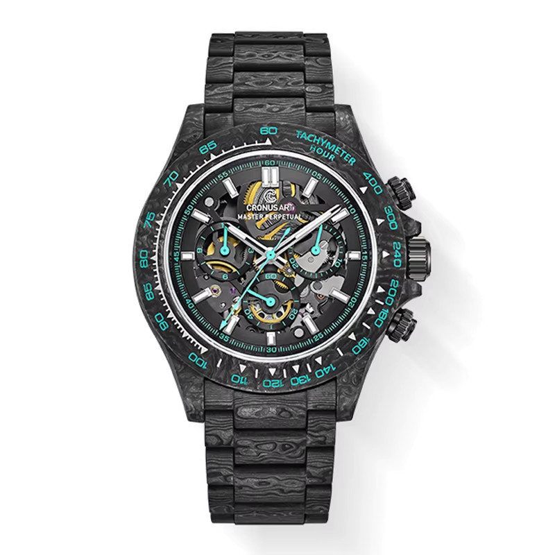 CRONUSART Chronograph, Automatik, Kohlefaser, Schwarz, Herren - Bild 3