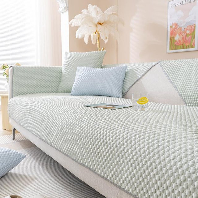 Rutschfester Sommer Eis Seide Sofabezug von Household supplies MH in Einfarbig, Kühlendes Sofa-Überwurf für Couch und Armlehnen, B/B: 70 x 70 cm - Bild 1