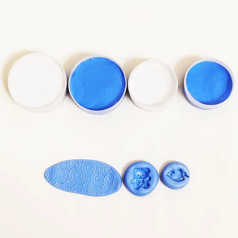 AB Modelliermasse, Silberknete, Silber, Blau - Bild 1