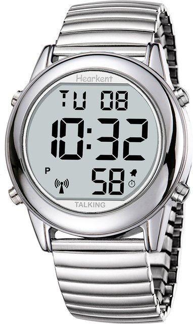 Hearkent Digitaluhr, Edelstahl, Silber, Herren, Alarm - Bild 1