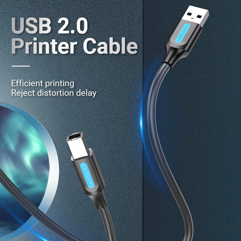 Vention USB-Druckerkabel USB 3.0 auf USB Typ B in Schwarz - Bild 4