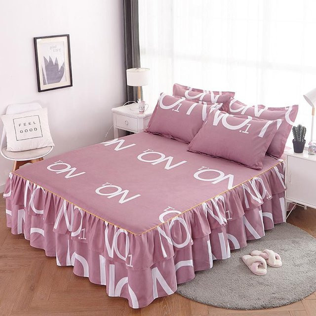3-teiliges Bettwäsche-Set Super Six mit Bettüberwurf und Kissenbezügen in Pink, B/B: 150 x 200 cm - Bild 1