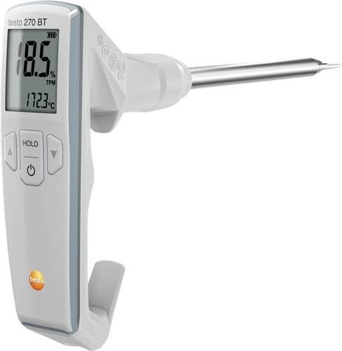 Testo 0563 2770 Frittieröltester mit Fühler-Typ PTC, Messbereich +40 bis +200°C, HACCP-konform, IP65, Farbe: Weiß - Bild 1