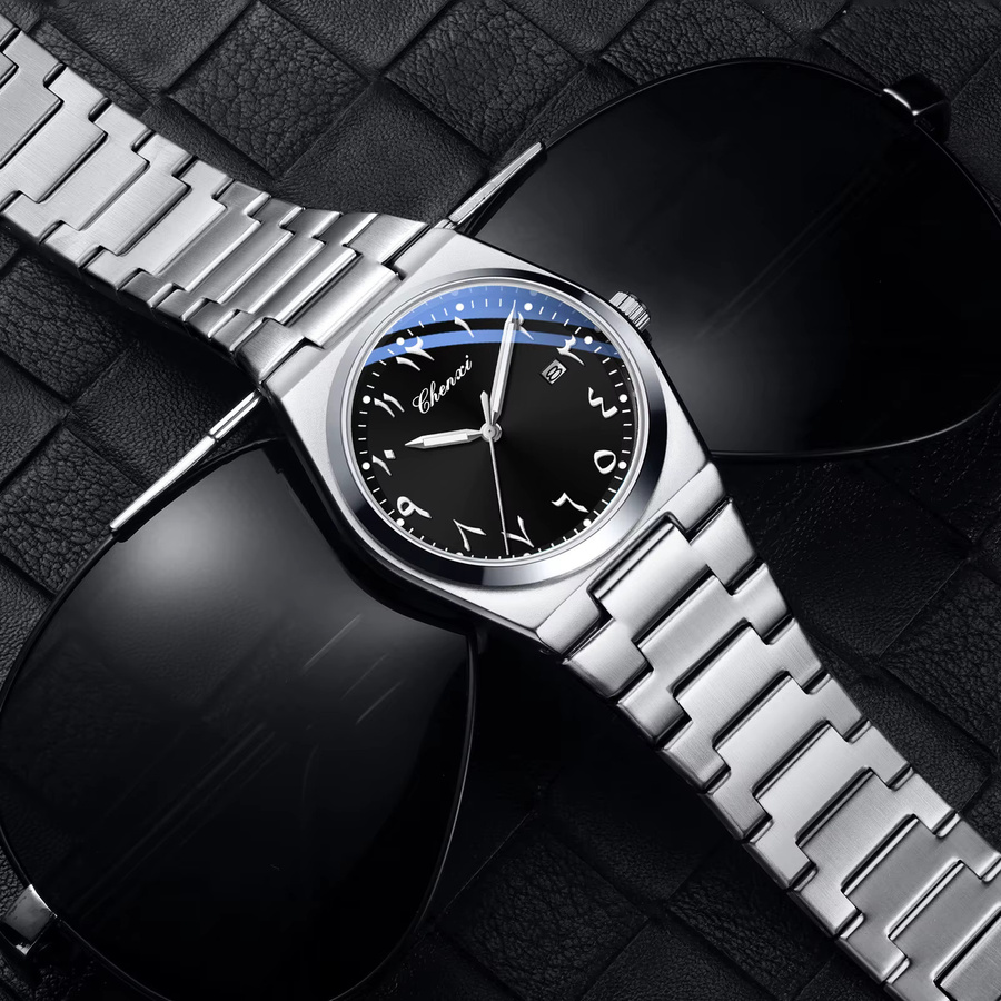 CHENXI Armbanduhr, Quarz, Edelstahl, Schwarz, Herren - Bild 2