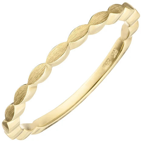 Colfem Ring 585 Gelbgold, matt, Damen, Ringgröße 58 - Bild 1