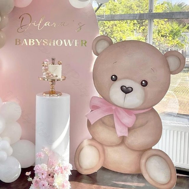 MicroPlush Mosaikbrett Bearly Wait Bär für Babyparty und Geburtstag in Grün und Braun, Höhe: 45,72 cm - Bild 1