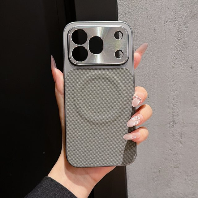 Luxus Magnetische MagSafe Schutzhülle für Huawei Honor 600 und Honor 600 Pro aus PU und Hart-PC in Grau - Bild 1