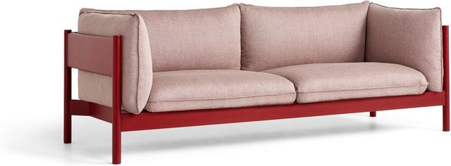 HAY Arbour 3-Sitzer Sofa in Braun mit Holzgestell und inklusive Kissen - Bild 1