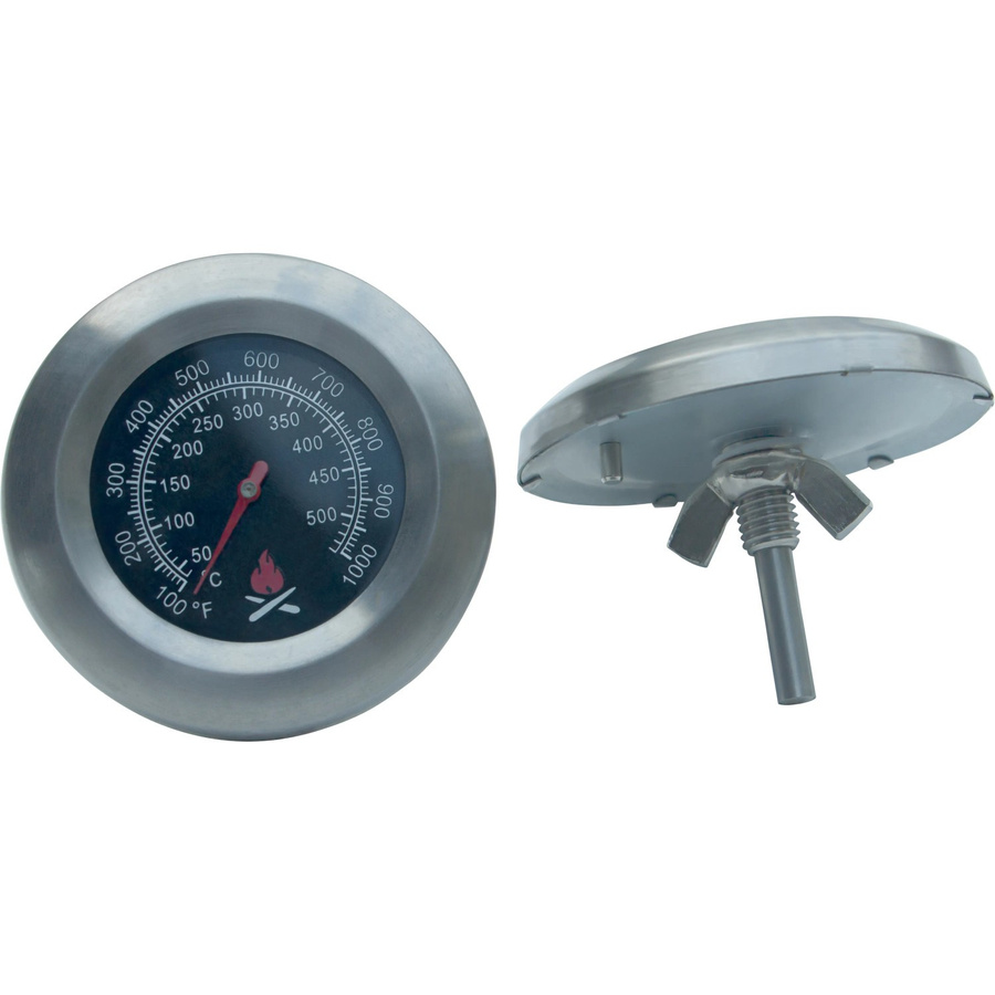 Jamestown Ersatz-Deckelthermometer für Holzkohle-Kugelgrill in Schwarz und Silber aus Edelstahl zur Temperaturkontrolle - Bild 2