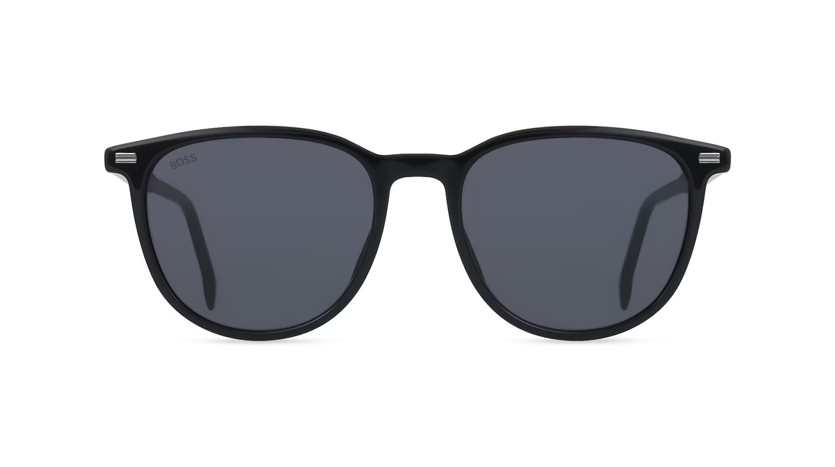 Hugo Boss 1881/S Sonnenbrille Panto, Vollrand, Acetat, Herren, schwarz, grau - Bild 1
