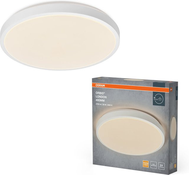 OSRAM ORBIS LONDON LED-Deckenleuchte, Weiß, Durchmesser: 48 cm, 36W, 4150lm - Bild 1