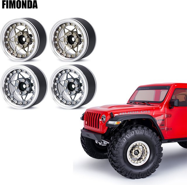 Fimonda Beadlock-Räder, 1,9", Metall, Grau, für 1/10 RC Crawler - Bild 1