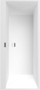Villeroy & Boch Rechteck-Badewanne Squaro Edge 12 Duo in Stone White mit mittigem Ablauf, B/T: 160 x 75 cm - Bild 1