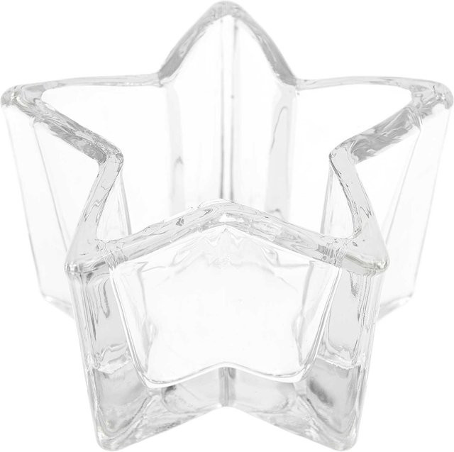 Rico Design Kerzenglas Stern transparent B: 10,8 cm, T: 10,5 cm, H: 6,5 cm - Bild 1